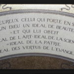 Saying above Pasteur's crypt