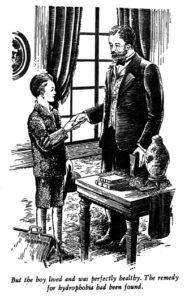 Louis Pasteur with hydrophobia survivor