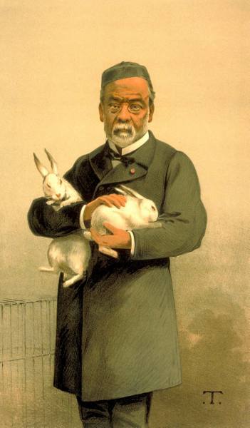 Louis Pasteur with Rabbits