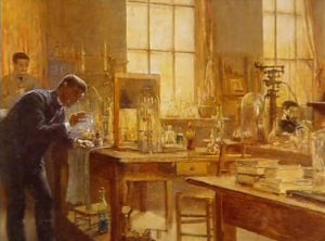 Louis Pasteur in his laboratory