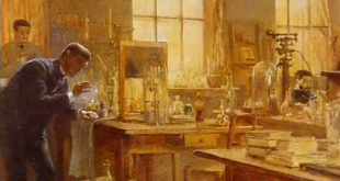 Louis Pasteur in his laboratory